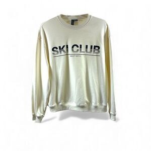 Sweaty Betty Sky Club Sweatshirt in Ivory Size 6-8